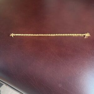 Vintage Gold Tone Pyramid Link Bracelet